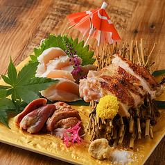 鶏刺し三種盛り