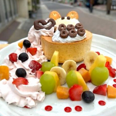 スフレパンケーキ　六文銭付き
