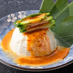 おぼろ豆腐の棒棒鶏風タレ掛け