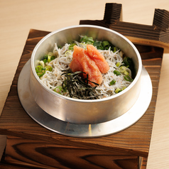 しらすと明太子の釜飯