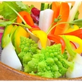 料理メニュー写真 有機緑黄色野菜のバーニャカウダ