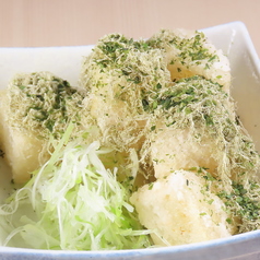 大根のから揚げ とろろ昆布と香るあおさ