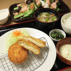 アジフライ膳/カニクリームコロッケ膳