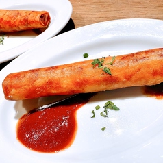 海老好きのための海老春巻　濃厚ビスクソース