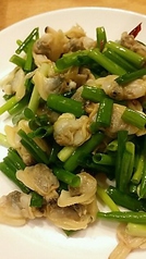 あさりとネギピリ辛和え