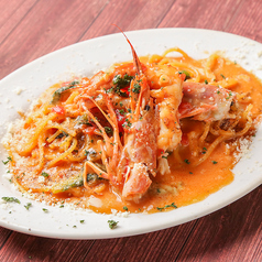 海老と濃厚クリームのタリアテッレ