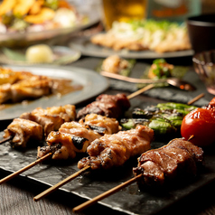 炭火焼き　花火のコース写真