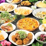 即菜から揚げもの、焼き物、〆まで様々なメニューが食べ放題！ゆっくりお楽しみください♪