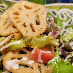 とりと根菜チップスサラダ