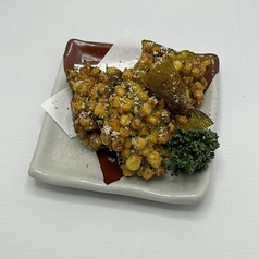 あおさととうもろこしのかき揚げ