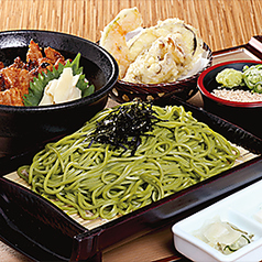 茶そば御膳【焼き穴子飯】