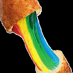 レインボーチーズハットグ