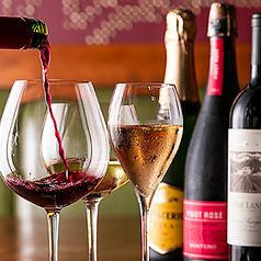 ワインリストも！グラスでも！