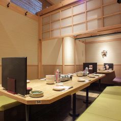 掘りごたつ式は宴会に大人気！様々なシーンに対応可能です。お子様連れも歓迎♪ご家族でのお食事に◎※画像はイメージです。