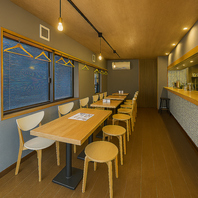 明るく居心地良い雰囲気の中で、ゆったり過ごせるお店♪