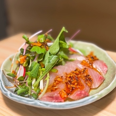 鰤のザクザク四川風カルパッチョ