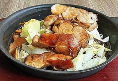 チキン鉄板照り焼き(名物大山鶏を使ってます）