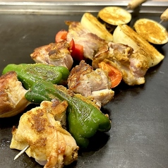 チキンと夏野菜のBBQ串