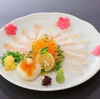 当店人気メニュー「穴子のお造り」