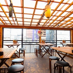 暖房設備バッチリ！！テラス席