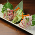 料理メニュー写真&nbsp;とり刺し2点盛り（ムネ・ゆびき）