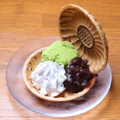 抹茶アイスの最中サンド