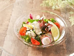 炙りハモと夏野菜の磯海苔ジュレ~ライムの香り~