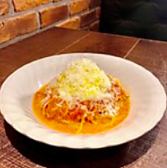 甘いトマトソースのパスタ