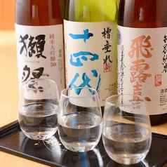 日本酒や焼酎等様々なお酒の飲み比べもお楽しみください