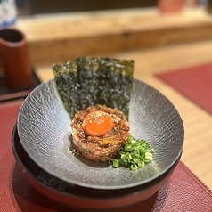 炙り地鶏ユッケ