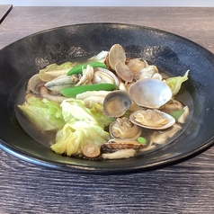 アサリと春野菜の汁そば