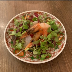 甘エビと野菜のレモンマリネ