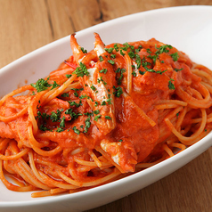 ワタリガニのトマトソースパスタ