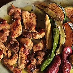 【鶏】天草大王塩焼 焼き野菜付