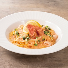 ヤリイカと炙り明太子のクリームソース