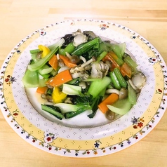 ホタテと季節野菜炒め