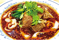 マーラー牛バラ刀削麺 (とうしょうめん)