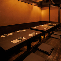 会社宴会や仲間との飲み会にもピッタリの個室空間！