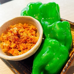 パリパリピーマンと肉みそ