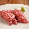 料理メニュー写真 黒毛和牛　炙り肉寿司