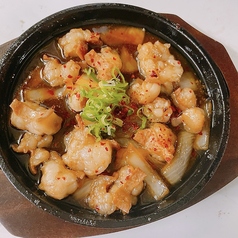 和牛ホルモンピリ辛鉄板