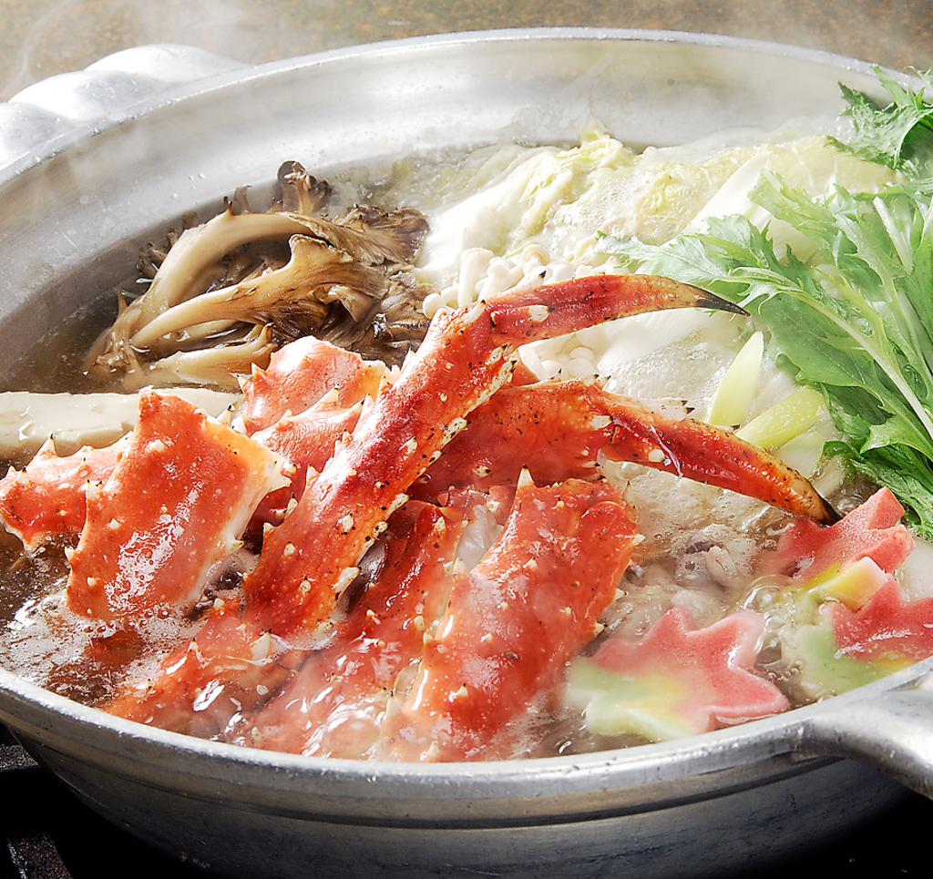 たらば蟹うどんすき