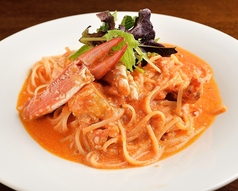わたり蟹のトマトクリームパスタ