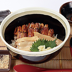 焼き穴子と煮穴子ハーフ飯