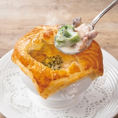 チキンと木の子のクリームシチューパイ