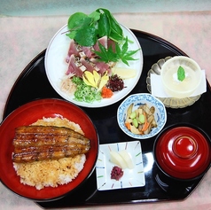 鰻丼と戻り鰹のたたきセット 半身