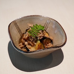 揚げ茄子のそぼろ煮