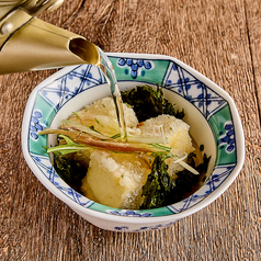 やかん揚げ出し豆腐　生海苔出汁