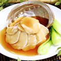 料理メニュー写真&nbsp;アワビのオイスターソース煮／アワビのクリーム／アワビの醤油煮込み
