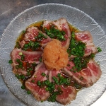 大好評！ジンギスカンのたたき！是非ビールと一緒に召し上がって下さい。